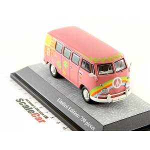 1/43 Volkswagen T1 Bus Flower Power 1965 розовый