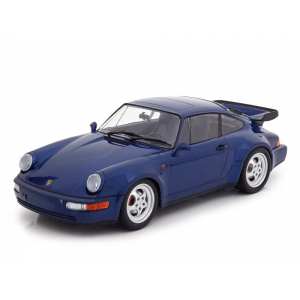 1/18 Porsche 911 turbo (964) 1990 синий металлик
