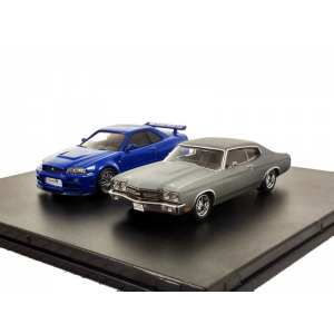 1/43 набор 1970 Chevrolet Chevelle SS & 2002 Nissan Skyline GT-R (Fast & The Furious 2009)