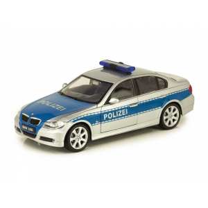 1/24 BMW 330i E90 Polizei 2004 Полиция Германии, серебристый с синим