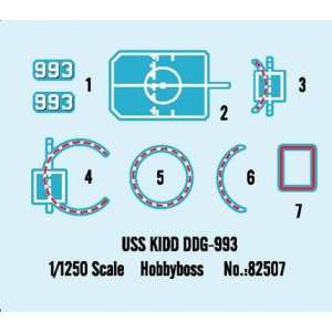 1/1250 Корабль USS Kidd DDG-993