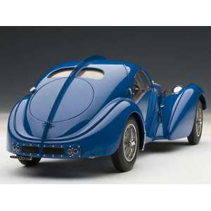 1/18 Bugatti Atlantic 57S 1936 синий с хромированными спицованными колесами