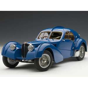 1/18 Bugatti Atlantic 57S 1936 синий с хромированными спицованными колесами