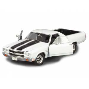 1/18 Chevrolet El Camino 1970 белый с черными полосками