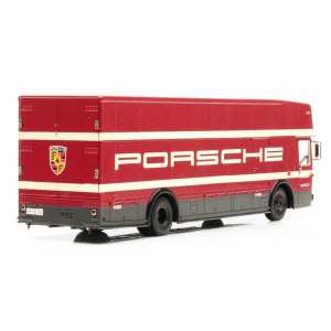 1/43 Mercedes-Benz Race car transporter Porsche, dark red