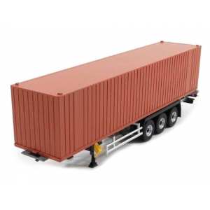 1/43 Полуприцеп-контейнеровоз и 40-футовый контейнер 2018 коричневый