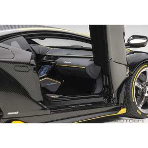 1/18 Lamborghini Centenario LP770-4 черный карбон с желтым