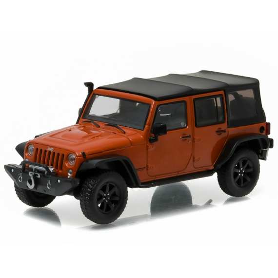 1/43 Jeep Wrangler 4х4 Unlimited с лебёдкой и шноркелем 2014 Copperhead Pearl темно-оранжевый металлик