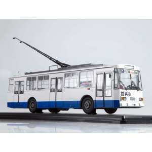 1/43 Троллейбус Skoda-14TR (Ростов-на-Дону) белый с синим