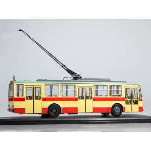 1/43 Троллейбус Skoda-14TR красный с бежевым