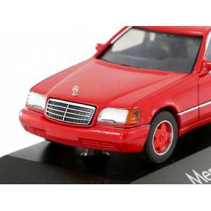 1/43 Mercedes-Benz 600SEL 1991 W140 красный с колесами Borbet
