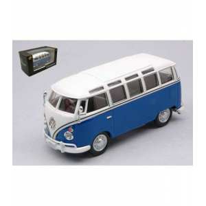 1/43 Volkswagen T1 Samba Bus 1962 синий с белым