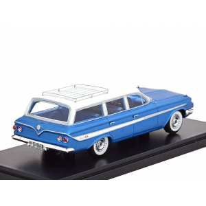1/43 Chevrolet Nomad Station Wagon 1961 синий с белым металлик