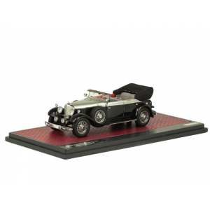 1/43 Mercedes-Benz 770K Grosser Cabriolet D (W07) 1930 черный с серебристым