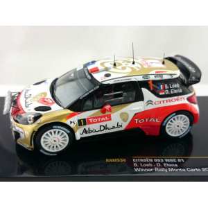 1/43 CITROEN DS3 WRC 1 S.Loeb-D.Elena WINNER Rally MONTE CARLO 2013 (with night lights)