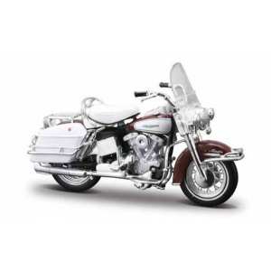 1/18 Мотоцикл Harley Davidson FLH Electra Glide 1966 коричневый/белый