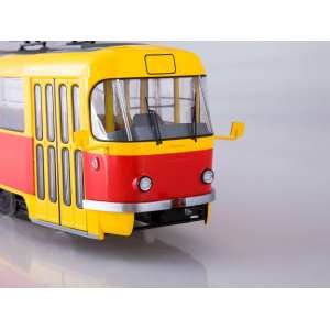 1/43 Трамвай Tatra-T3SU желтый с красным