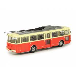 1/43 Троллейбус Skoda-9TR красно-бежевый