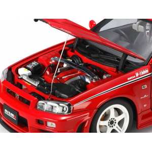 1/18 NISSAN SKYLINE GT-R (R34) NISMO R-TUNE VERSION (ACTIVE RED)(UPGRADED) 2000