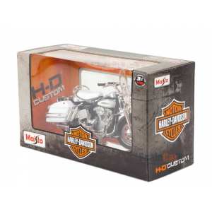 1/18 Harley-Davidson FLH Electra Glide 1966 белый с черным