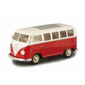 1/24 Volkswagen T1 Classical Bus 1962 красный с белым