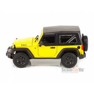 1/18 Jeep Wrangler 3d 2014 с тентом желтый