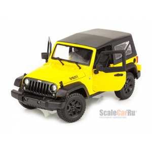 1/18 Jeep Wrangler 3d 2014 с тентом желтый