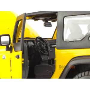 1/18 Jeep Wrangler 3d 2014 с тентом желтый