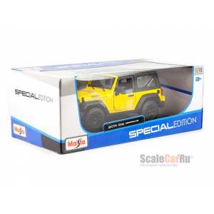 1/18 Jeep Wrangler 3d 2014 с тентом желтый