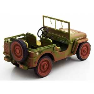 1/18 Jeep Willys 1944 US Army хаки, грязный в красной глине