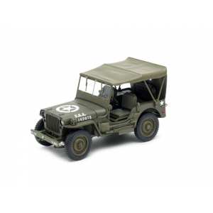 1/18 Jeep Willys U.S.Army c тентом 1945 матовый оливковый