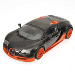 1/43 Bugatti VEYRON SUPER SPORT - 2010 - CARBON/ORANGE - WORLD RECORD CAR