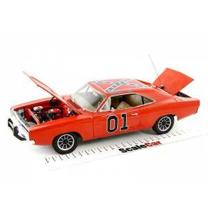 1/18 Dodge Charger 1969 Dukes of Hazard General Lee, orange Генерал Ли из к/ф Придурки из Хазарда, оранжевый