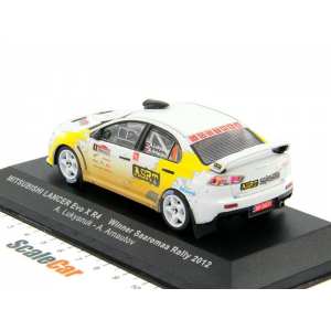 1/43 Mitsubishi Lancer Evo X R4 Winner Saaremaa Rally 2012 A.Lukyanuk/A.Arnautov (Алексей Лукьянюк/Алексей Арнаутов) с имитацией