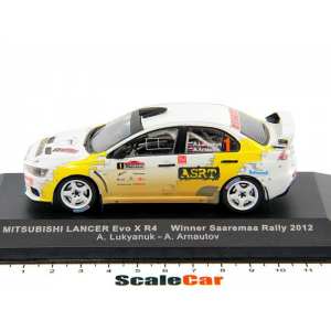 1/43 Mitsubishi Lancer Evo X R4 Winner Saaremaa Rally 2012 A.Lukyanuk/A.Arnautov (Алексей Лукьянюк/Алексей Арнаутов) с имитацией