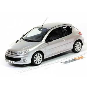 1/18 Peugeot 206 GT серебристый мет.