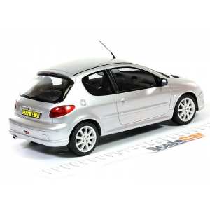 1/18 Peugeot 206 GT серебристый мет.