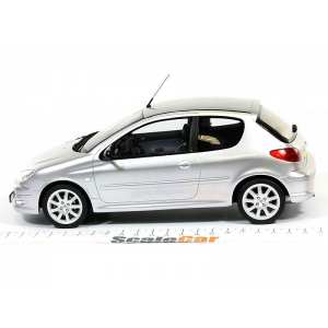 1/18 Peugeot 206 GT серебристый мет.