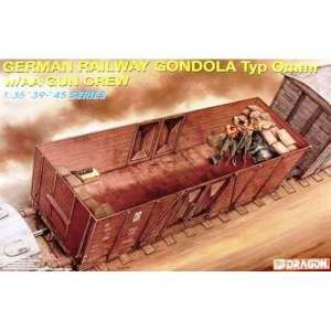 1/35 Ж/д вагон German Railway Gondola Typ Ommr w/AA Gun Crew