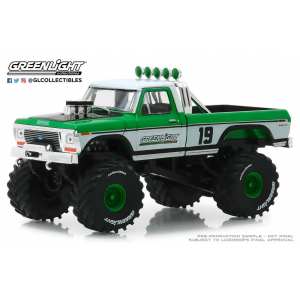 1/43 Ford F-250 Monster Truck Bigfoot 19 GreenLight Racing Team 1974 зеленый с белым