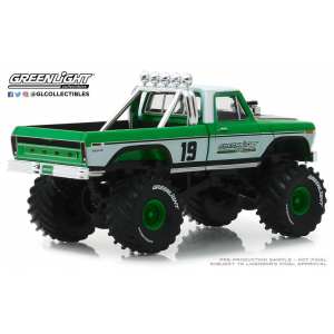 1/43 Ford F-250 Monster Truck Bigfoot 19 GreenLight Racing Team 1974 зеленый с белым