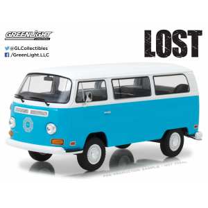 1/24 Volkswagen T2a Bus Dharma Van белый с голубым 1971 из телесериала Остаться в живых