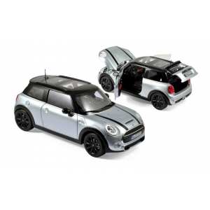 1/18 Mini Cooper S 2015 Silver Metallic/Black серебристый/черный