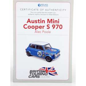 1/43 Austin Mini Cooper S 26 Alec Poole BTCC чемпион 1969