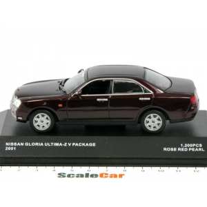 1/43 Nissan Gloria Ultima-Z V-Package 2001 темно-красный