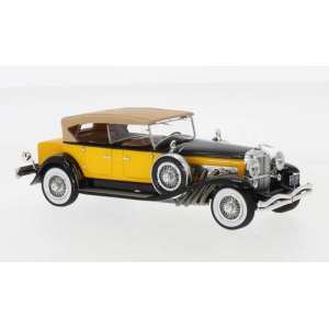 1/43 Duesenberg Model SJ Tourster Derham 1932 желтый с черным