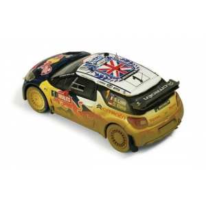 1/43 Citroen DS3 WRC 1 S.Loeb-S.Elena Wales GB Rally 2011 WORLD CHAMPION (в грязи)