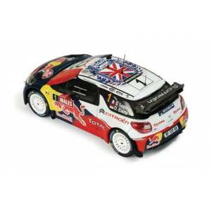 1/43 Citroen DS3 WRC 1 S.Loeb-S.Elena Wales GB Rally 2011 WORLD CHAMPION (French flag)