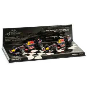 1/43 DOUBLE SET - RED BULL RACING RENAULT RB6 - 2010 - CONTRUCTERS WORLD CHAMPIONSHIP