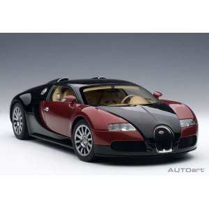 1/18 Bugatti EB 16.4 Veyron production car 001 черный с красным